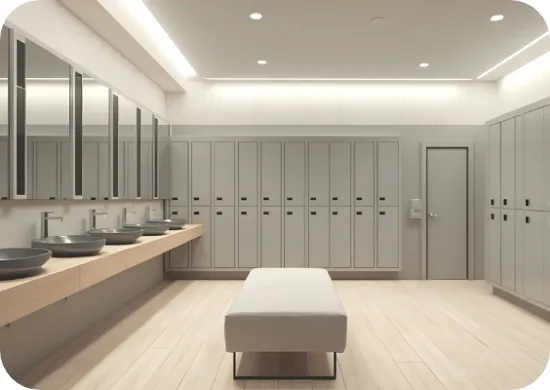 スポーツ施設の清掃